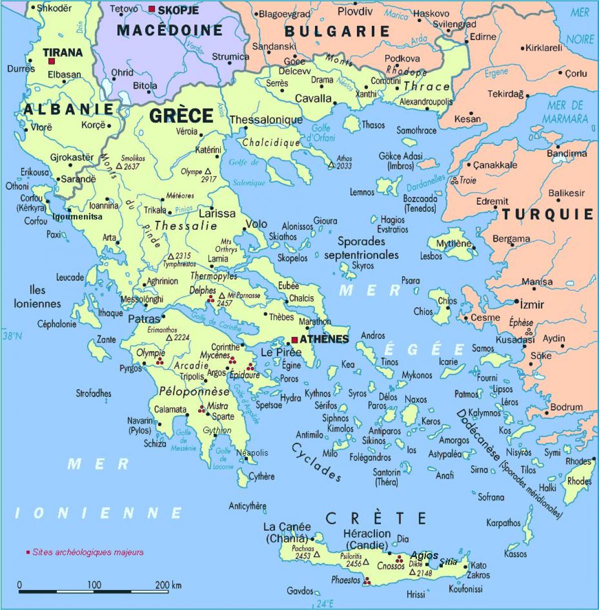 grcka mapa Grčka mapu   mapa Puteva u Grčkoj (Južnoj Europi   Evropi) grcka mapa